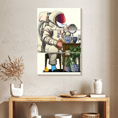 Ketti Astronaut Shaving In The Bathroom