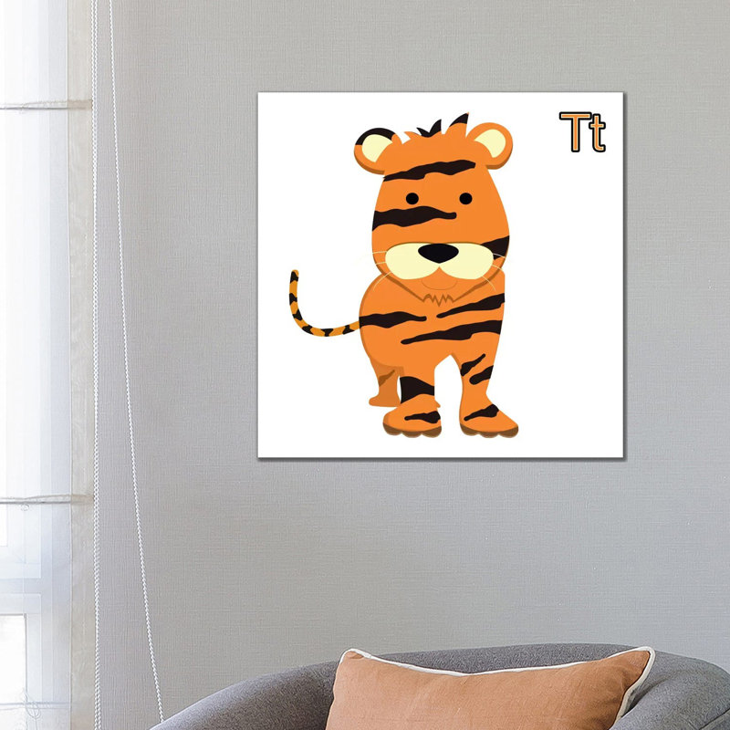 T For Tiger by 5by5collective - Wrapped Canvas Gallery-Wrapped Canvas Giclée, 66.04cm H x 66.04cm W