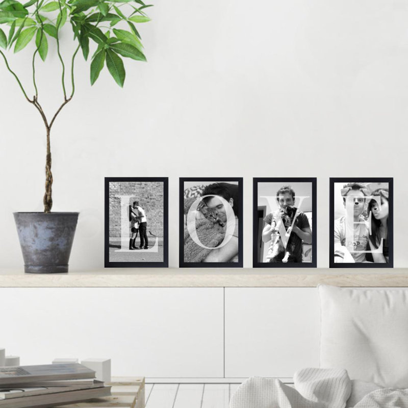 Love Letters Photo - 4 Piece Print, Polished Black Frame, 16cm H x 11cm W x 0.1cm D