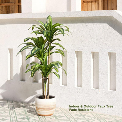 5FT UV-Resistant Artificial Dracaena Tree for Home Decor