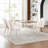 Modern Chenille Upholstered Dining Chairs Armless Side Chairs With Metal Frame For Kitchen Dining Room-155127101-155127103