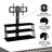 Black Tempered Glass Tv Stand With Multi Adjustment For 32 - 65 Inch Tvs Multi-Functional Options And Practicality