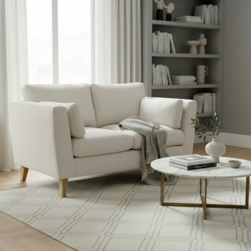 Aida 2 Seater sofa, Premium Woven - Beige