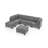 L shape Modular Sectional Sofa,DIY Combination,includes Three Single Chair ,Two Corner and Two Ottoman,Grey Chenille