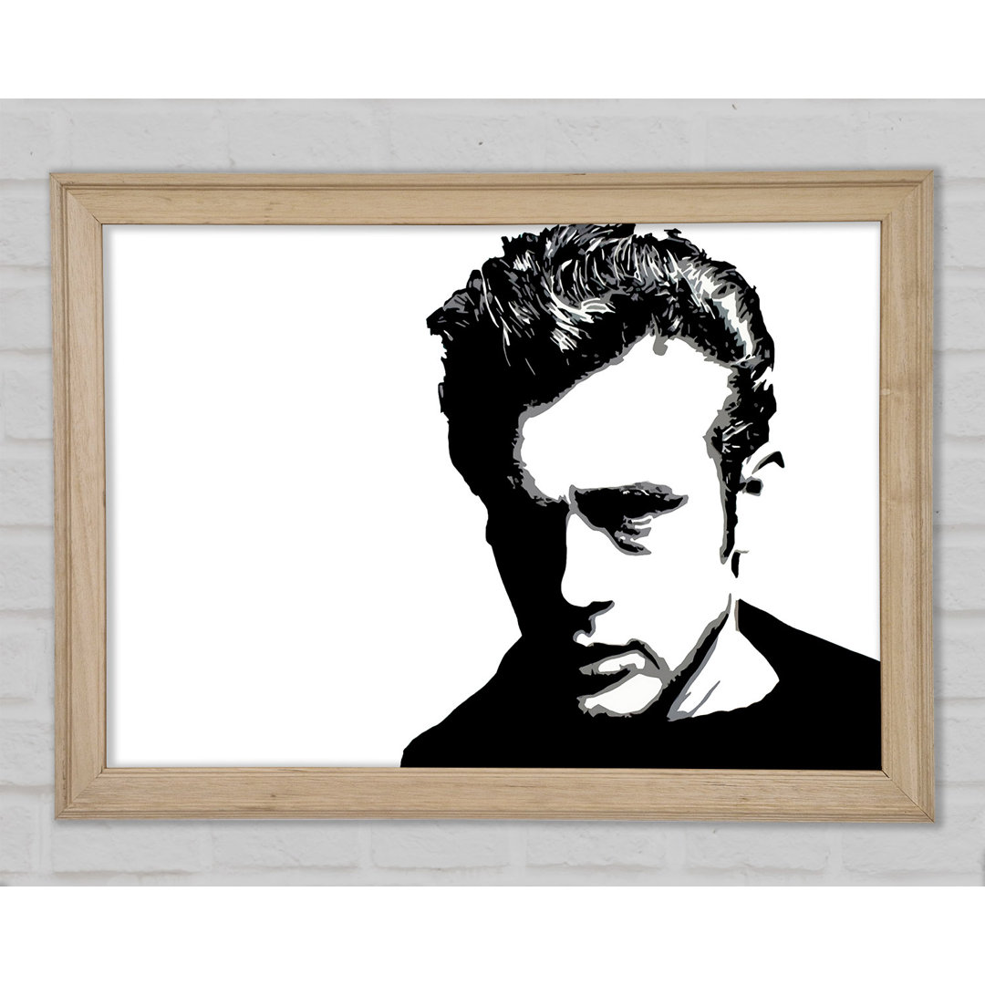 James Dean Pop Art Gerahmter Druck