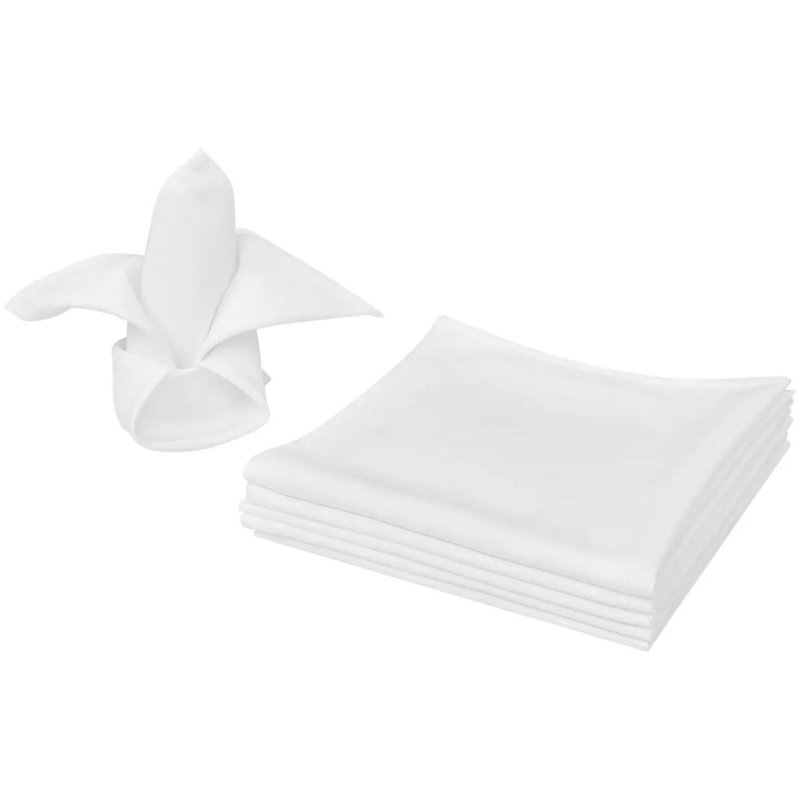 Solid Colour Rectangle Napkin, White