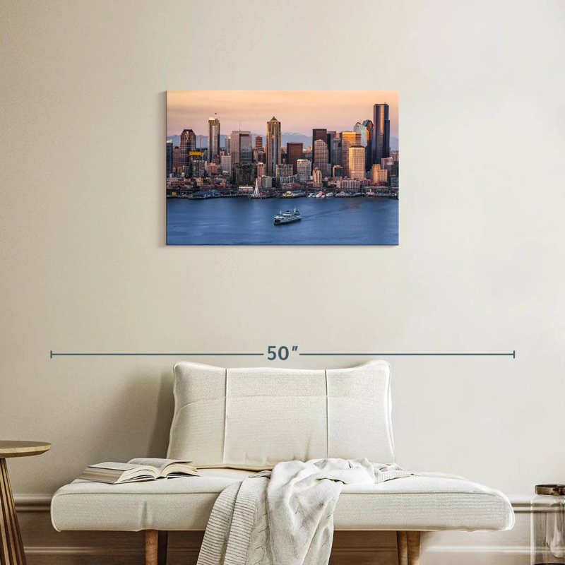 Vue de Seattle, H 20 po x l 30 po