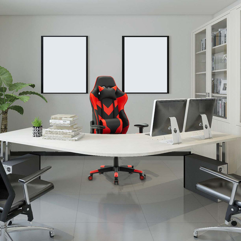 Inbox Zero PC & Racing Game Chair, Red