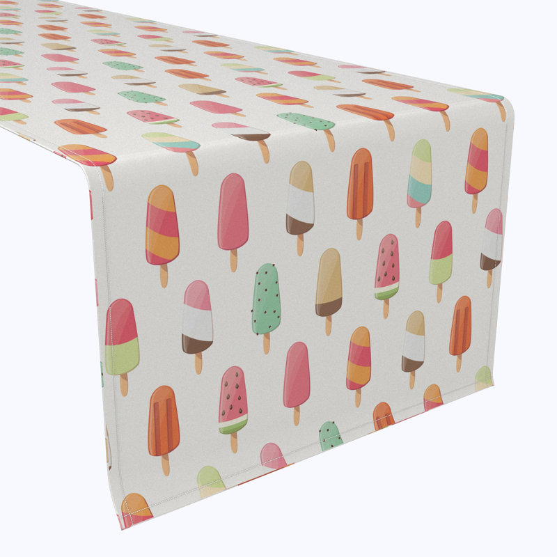 Table Runner, 100% Cotton, 16X108", Sweet Summer Treats, 90" L x 16" W