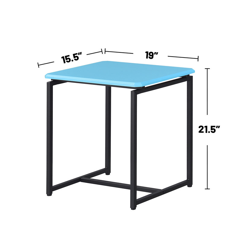 Raff 3 - Piece Living Room Table Set, Blue
