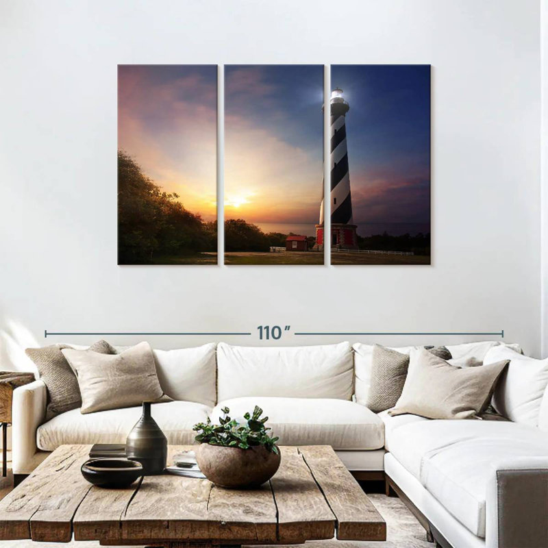 Lilie Cape Hatteras Lighthouse Sunset, 48" H x 74" W