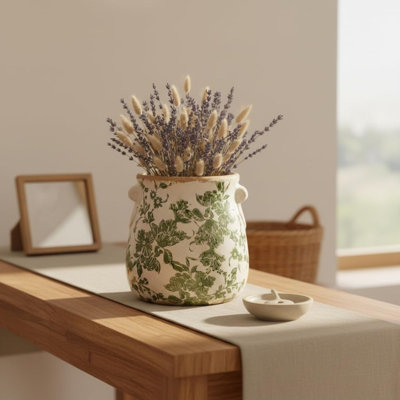 Pot de fleurs en céramique / pot de fleurs d'intérieur avec drainage