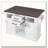 54.9" Farmhouse Kitchen Island with Cross Barn Doors & Power Outlet-683796096