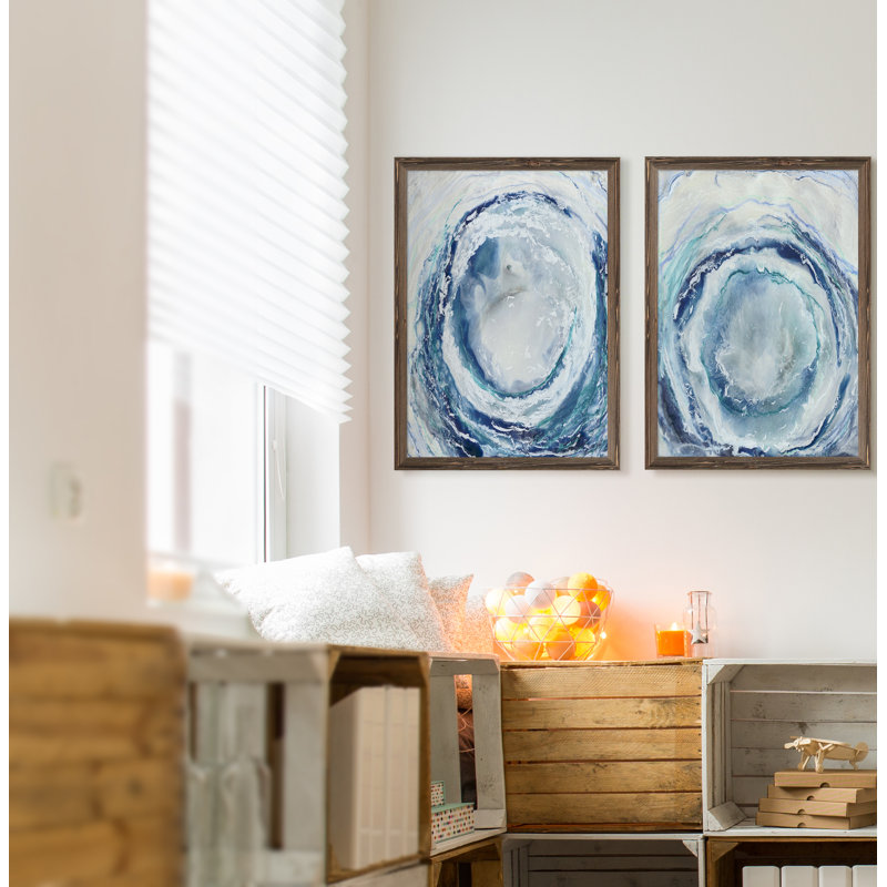 «Ocean Eye I» par Renee Stramel - reproduction de cadre photo, Espresso Framed Canvas, H 24 po x l 18 po x P 1,25 po