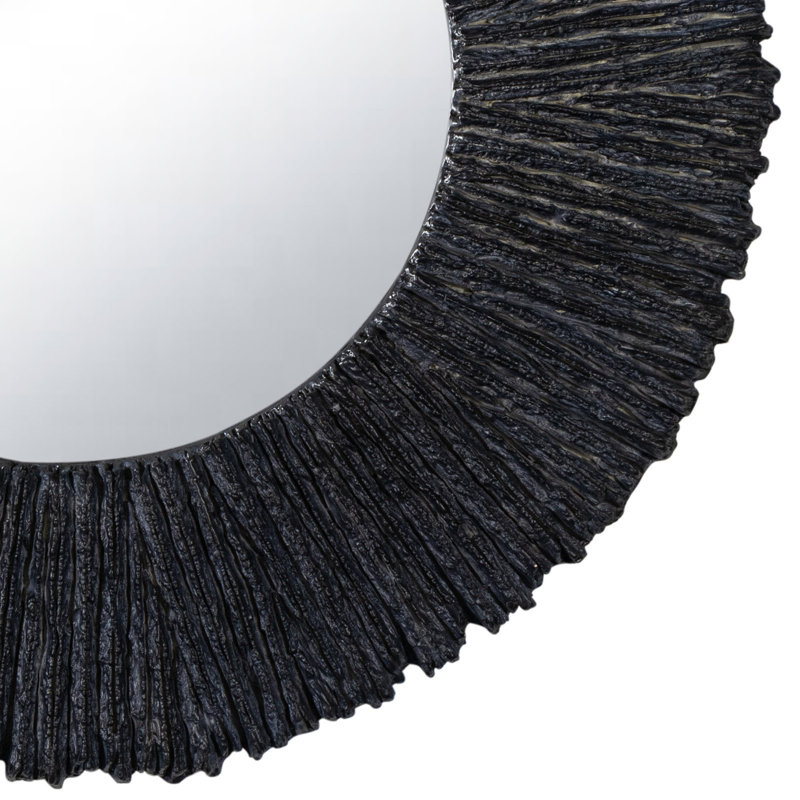 Miroir ardoise rond (noir)