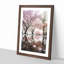 Reflection Of The Pink Blossom Trees - Single Picture Frame Painting on MDF-57078377-57078379