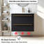 Ensemble de meuble-lavabo mural noir moderne 30 po