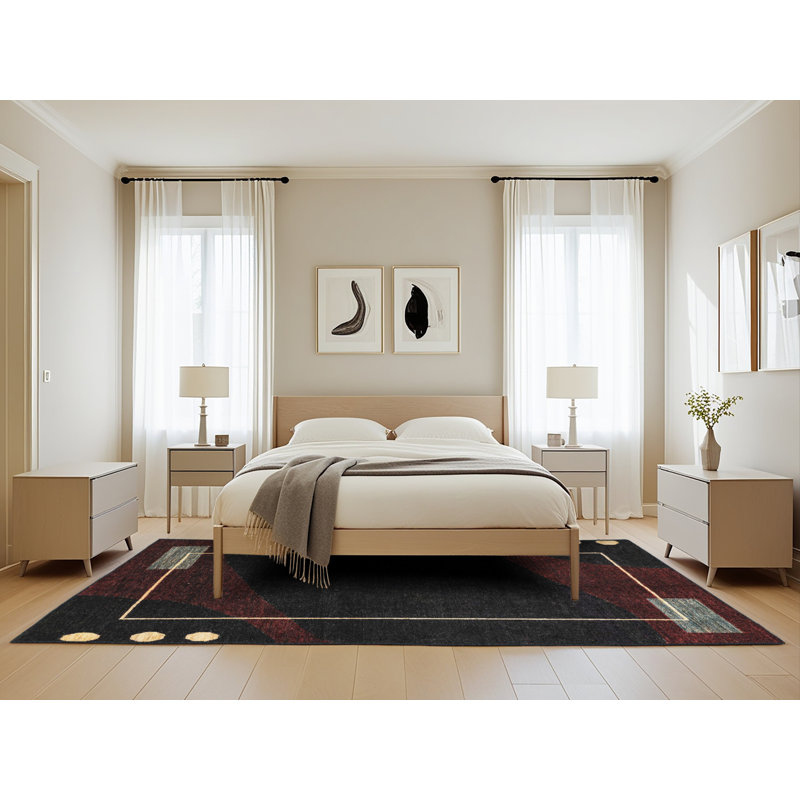 Abstract Indoor Rug, Rectangle 5' x 8'