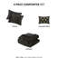 Édredon pour lit simple / simple TG avec 2 taies décoratives et coussin décoratif, noir / or, rembourrage, - 1 taie décorative imprimée, rembourrée, lavable à la machine