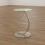 Alexandrina Glass Top Abstract End Table-19877481