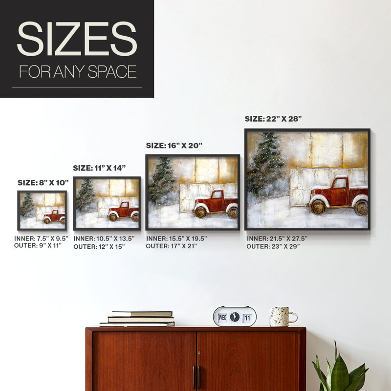 Chirstmas Art-DXLI -Framed Print - Restickable, H 16 po x l 20 po, Noir, noir, noir, noir