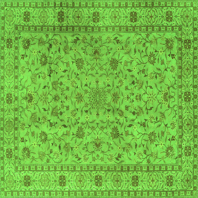 Tapis vert traditionnel Traditional 2029, Carré 3 pi