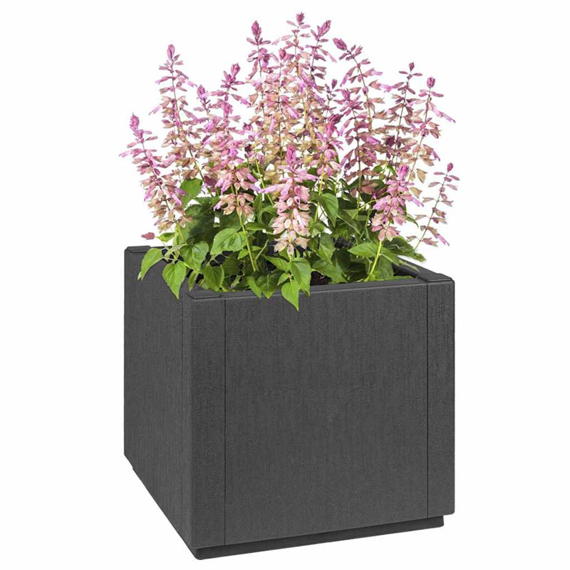 Garden Planter Patio Outdoor Flower Pot Herb Planter Pot Flower Box PP, Anthracite