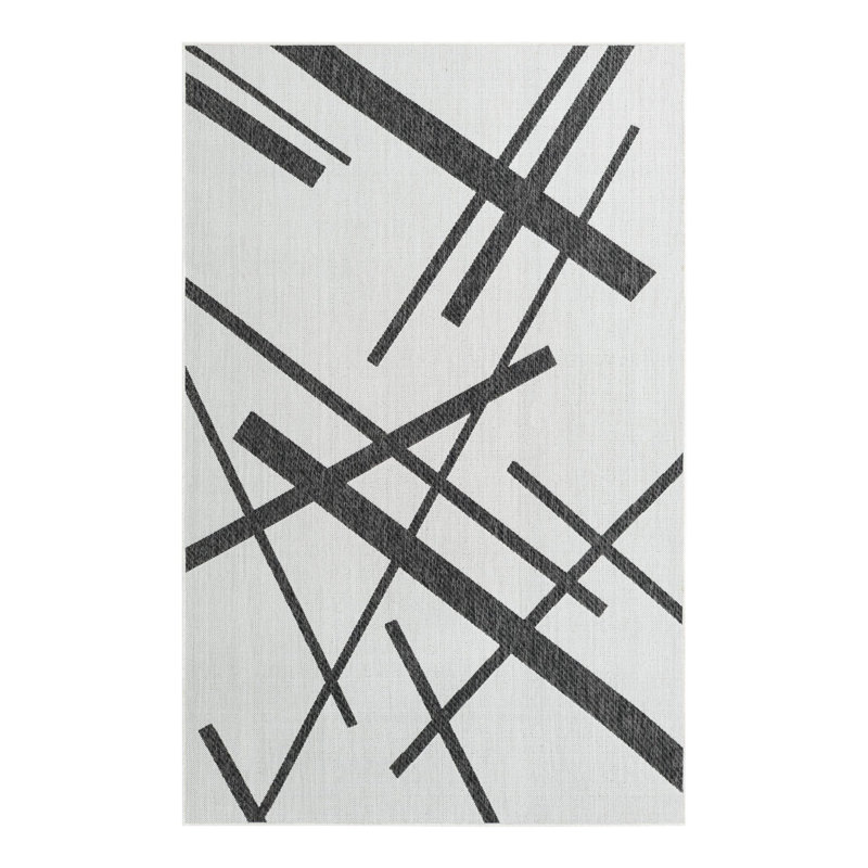 Tapis intérieur / extérieur d'extérieur moderne, Rectangle 5 pi 3 po x 8 pi