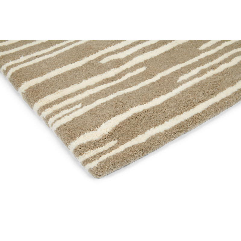 Abstract Area Rug in Brown, Rectangle 3'11" x 5'11"