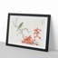 Bunting Bird & Orange Flowers by Numata Kashu - Picture Frame Art Print-55681237-55681238