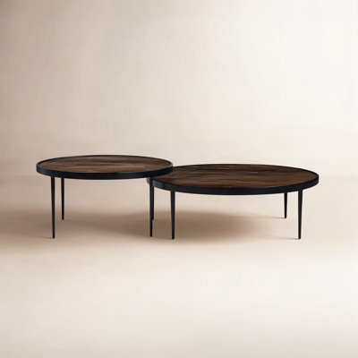 Abelina 40" Glass Nesting Coffee Table