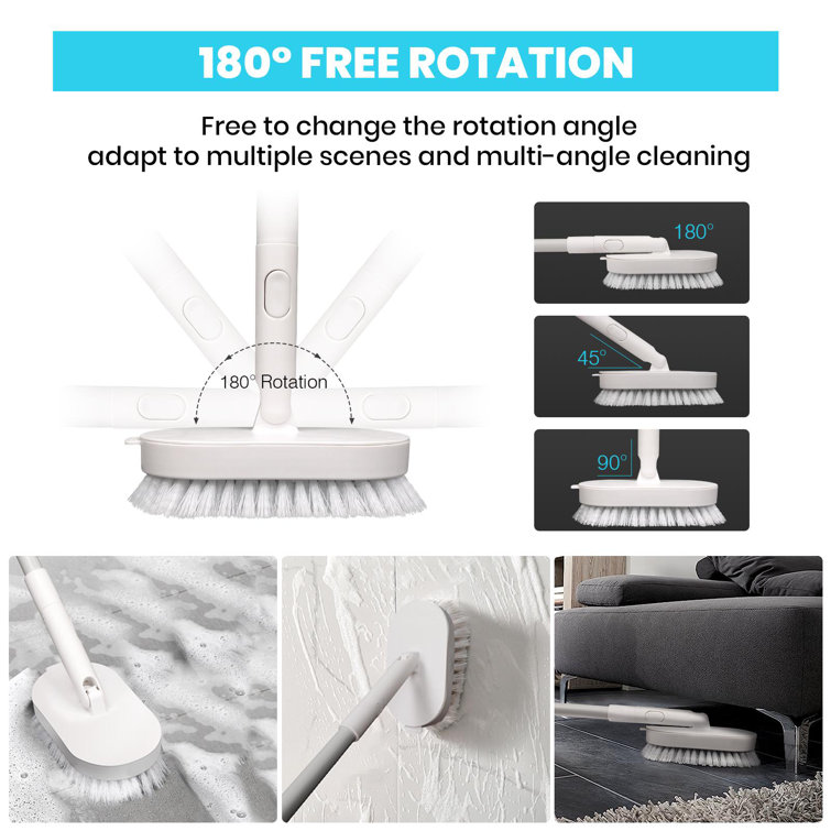 ASA JOW 4 in 1 Detachable 180 Degree Foldable Shower Scrubber Brush for  Cleaning