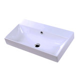 Aquasei Porcelain 31.75" Dual Mount Bathroom Sink with Overflow