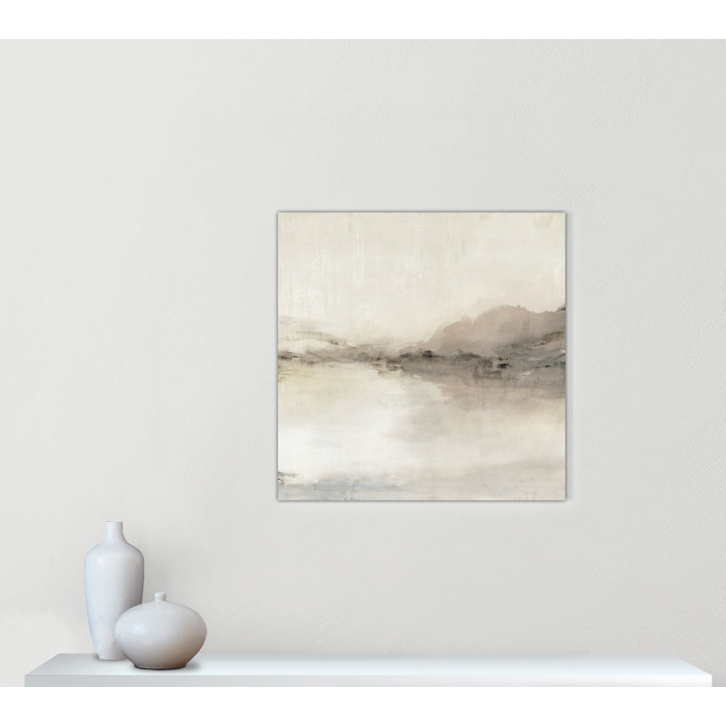 «Blush Horizon II» par Isabelle Z, Sans cadre, l 36 po x H 36 po, Toile tendue