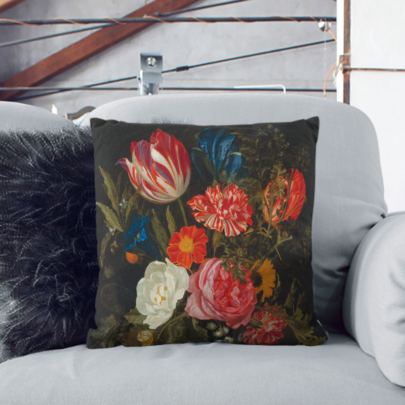 Square Cushion, 40cm H x 40cm W x 15cm D, Stone