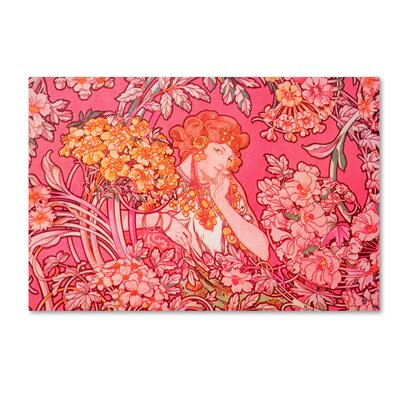 Mucha Woman' Graphic Art Print on Wrapped Canvas -  Trademark Fine Art, ALI18172-C1624GG