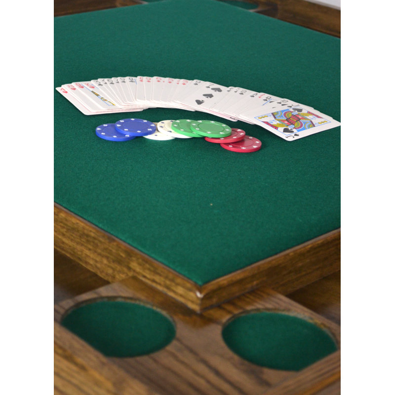 Table combinée 35 po, Chêne espagnol, Feutre vert foncé