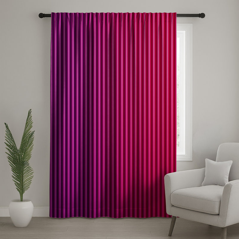 Rideaux verticaux à rayures verticales roses, voilages et voilages à rayures - 1 panneau, 50" x 80" - 1 Panel, Transparent