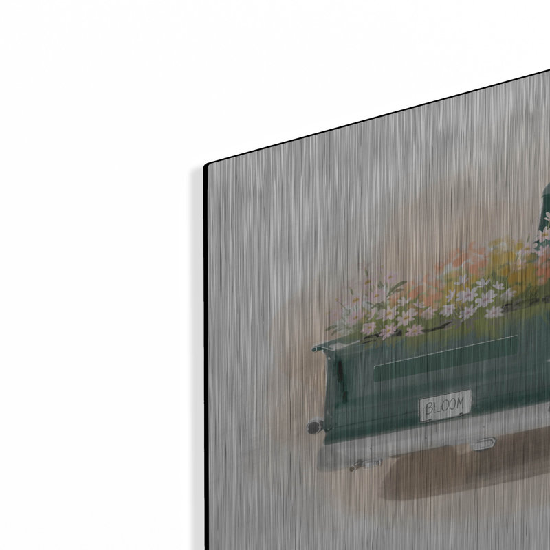 Luxe Metal Art 'Flower Truck' By House Fenway, Met " Flower Truck " by House Fenway, 16" H x 24" W