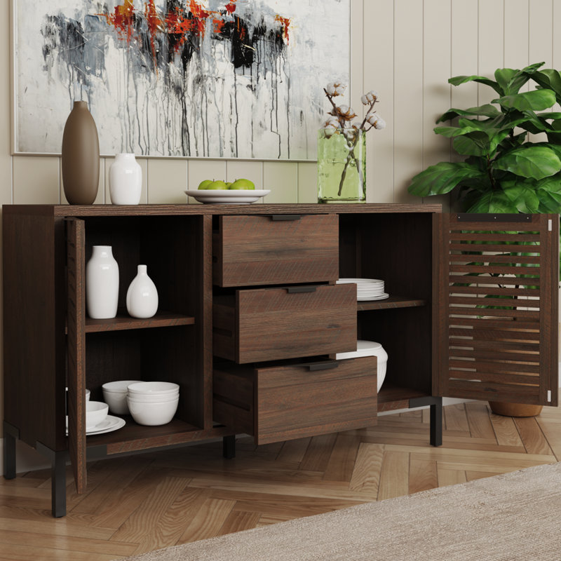 Jeann 17.72'' Solid Wood Sideboard