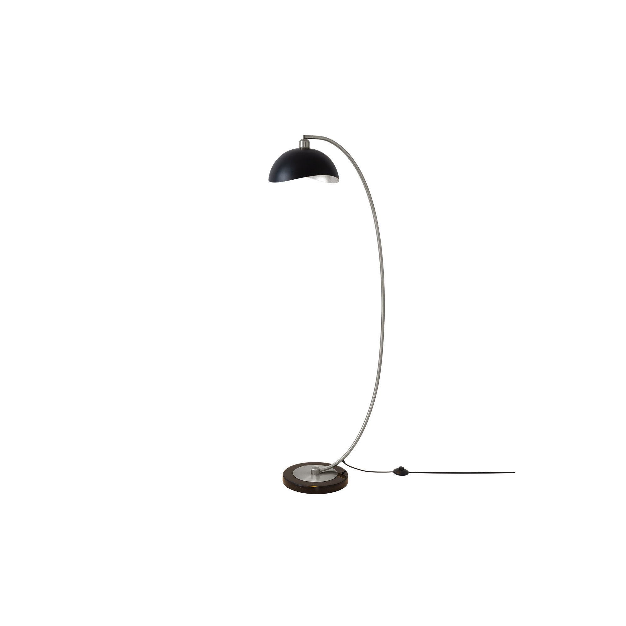 Luna Bella 60" Arched Floor Lamp, Black, Antique Nickel