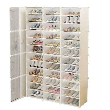 10-Tier Shoe Rack Storage Organizer Clear Door Unit Cube Cabinet Shelf  Stackable