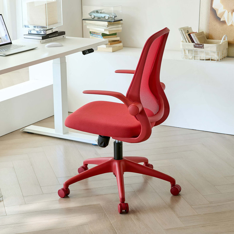 Fauteuil de bureau ergonomique et coloré 350LBS Home Office Mesh, Rouge, Rouge