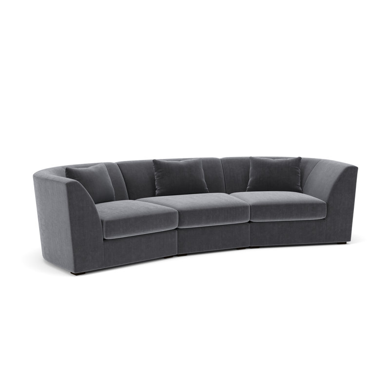 Krista 129" Modular Sofa, Andrew Slate Performance Chenille