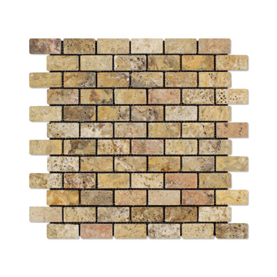 Carreau de mosaïque Scabos Travertine