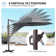 11' Octagonal Patio Cantilever Umbrella With Weighted Base