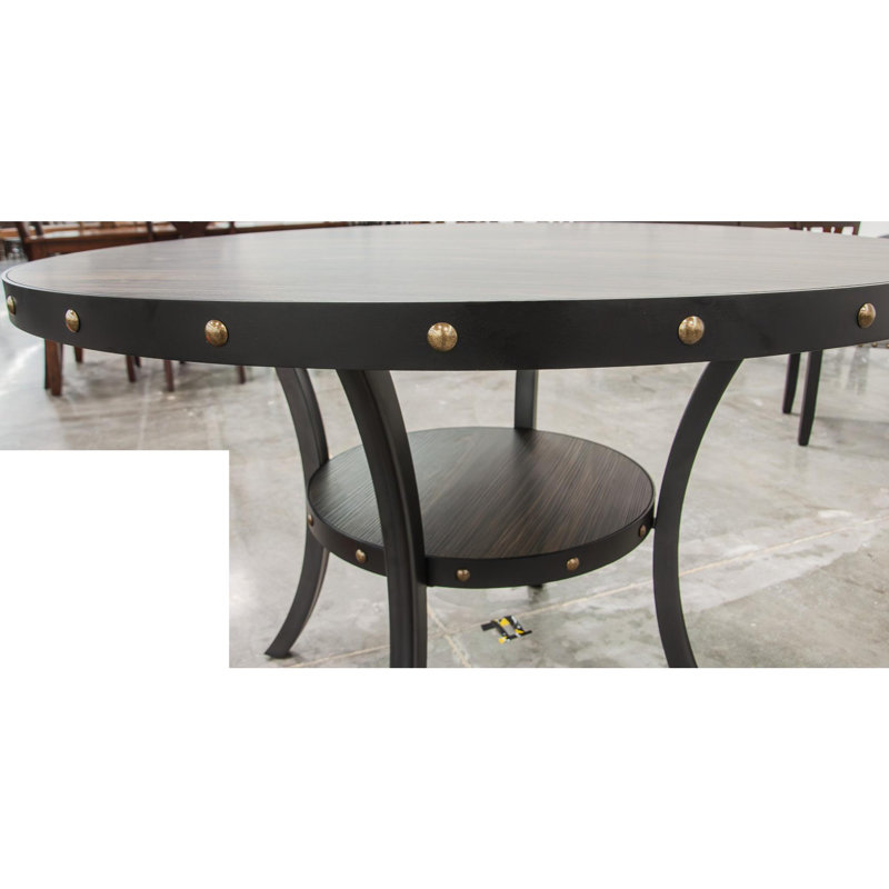 Table de salle à manger ronde en bois naturel