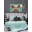 « rosey the porc on turquoise » par hippie hound studios, impression sur toile tendue-73699710-73699715-89606772