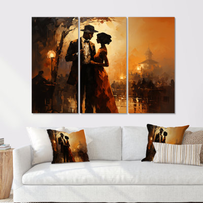 Harlem Renaissance Romantic Rendezvous I - Harlem Renaissance Wall Art Print Set