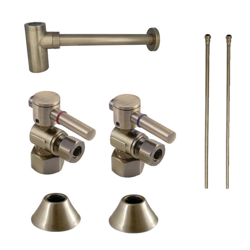 Kingston Brass Trimscape Contemporary Plumbing Sink Trim Kit with Bottle Trap, Chrome